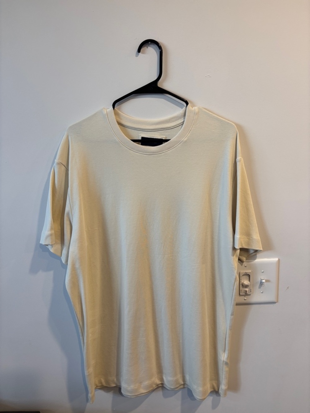 Men's Short-Sleeve Crewneck Tee in Light Cream